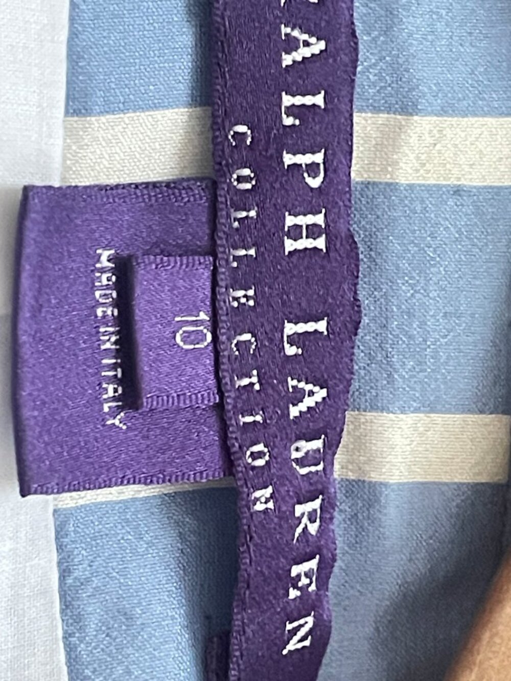Ralph Lauren Purple Lable silk striped cropped blazer - Picture 9 of 9